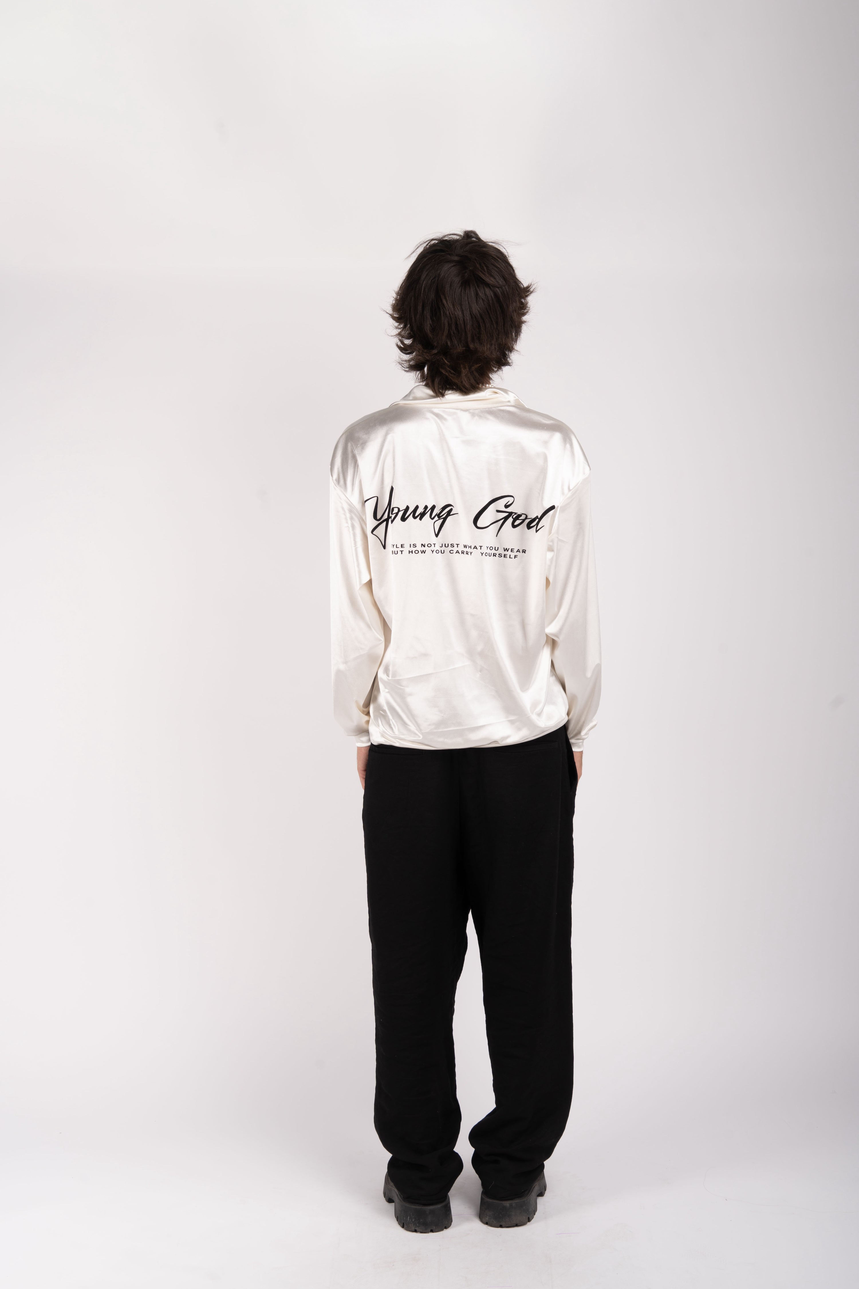 Satin Logo Sweatshirt – Velvet Print Edition
