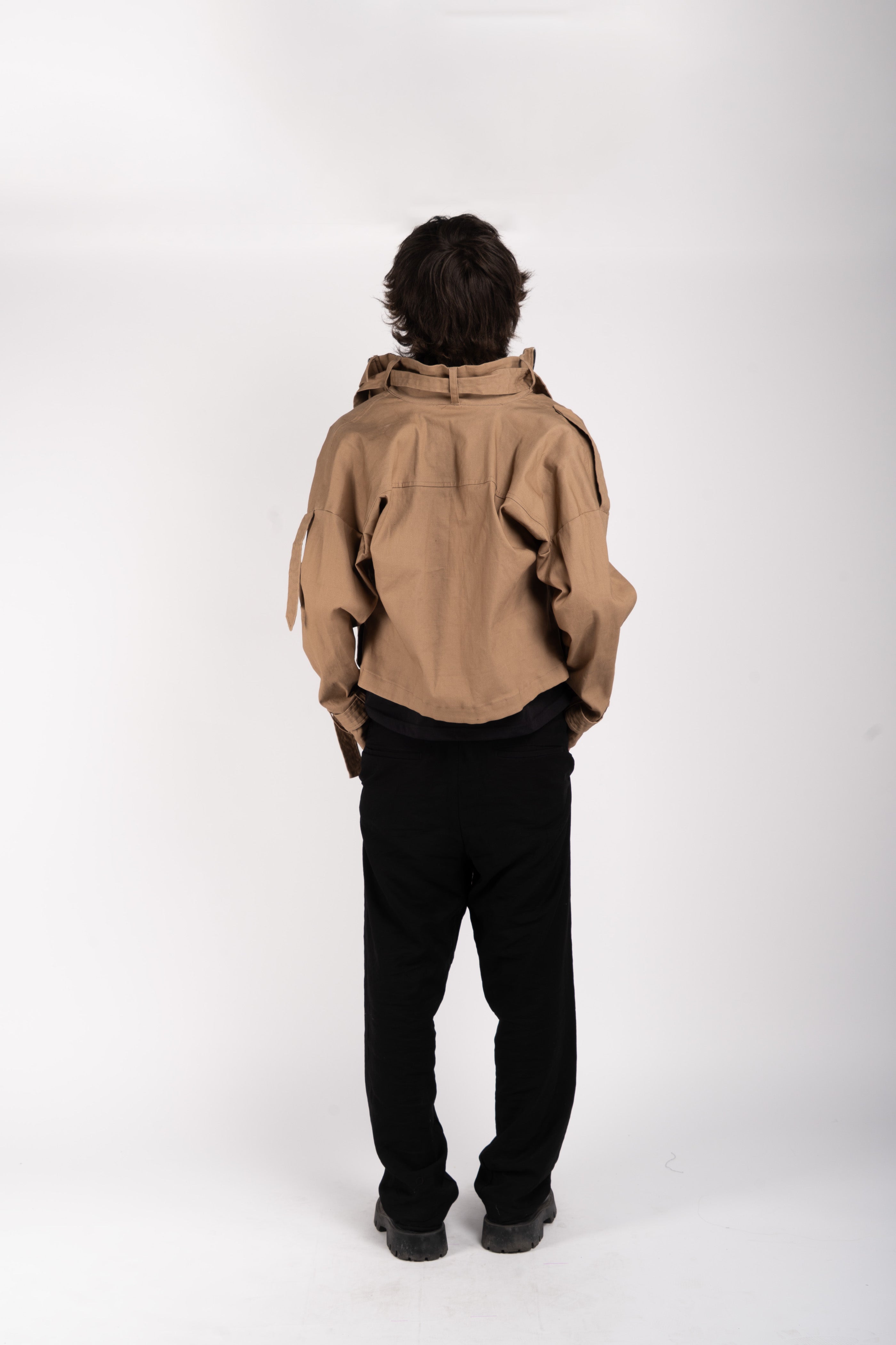 Cropped Utility Jacket – Camel Brown