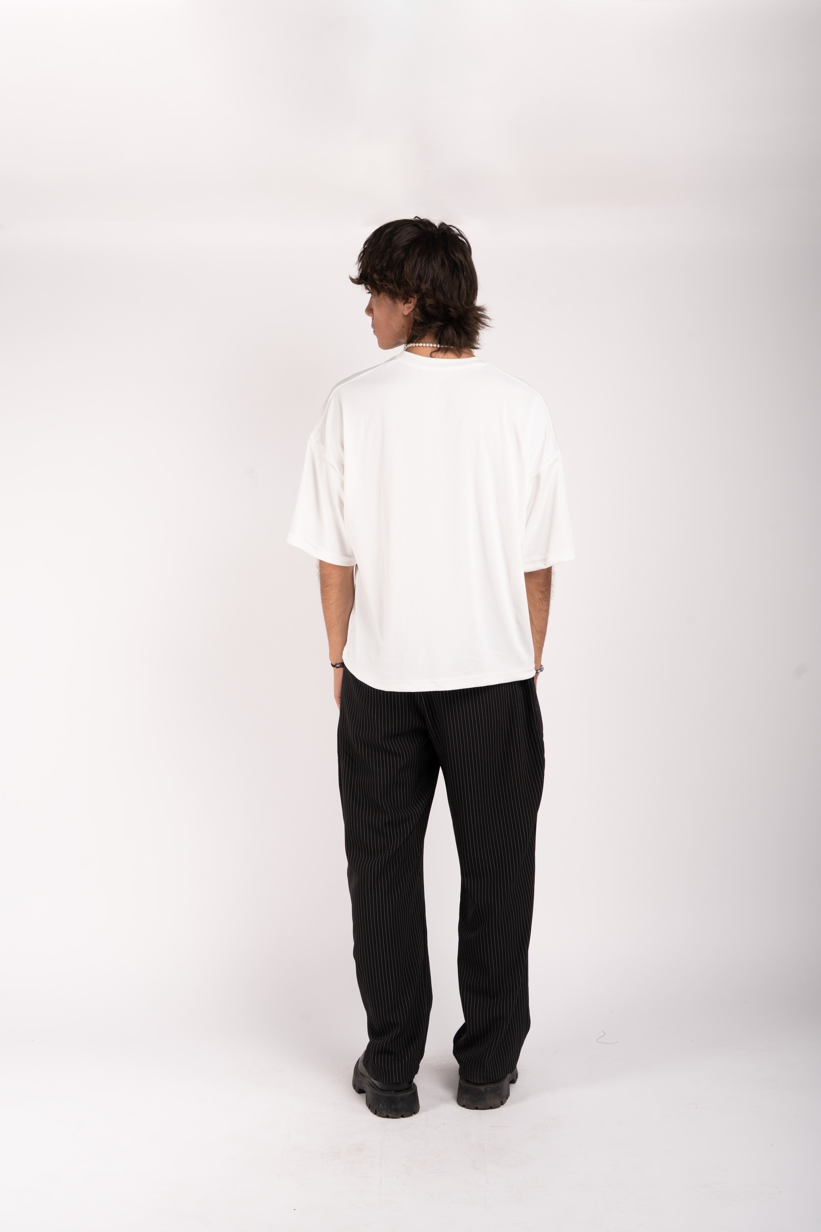 Ribbed Oversized T-Shirt with Serigraph Print – "Young God" Graphic