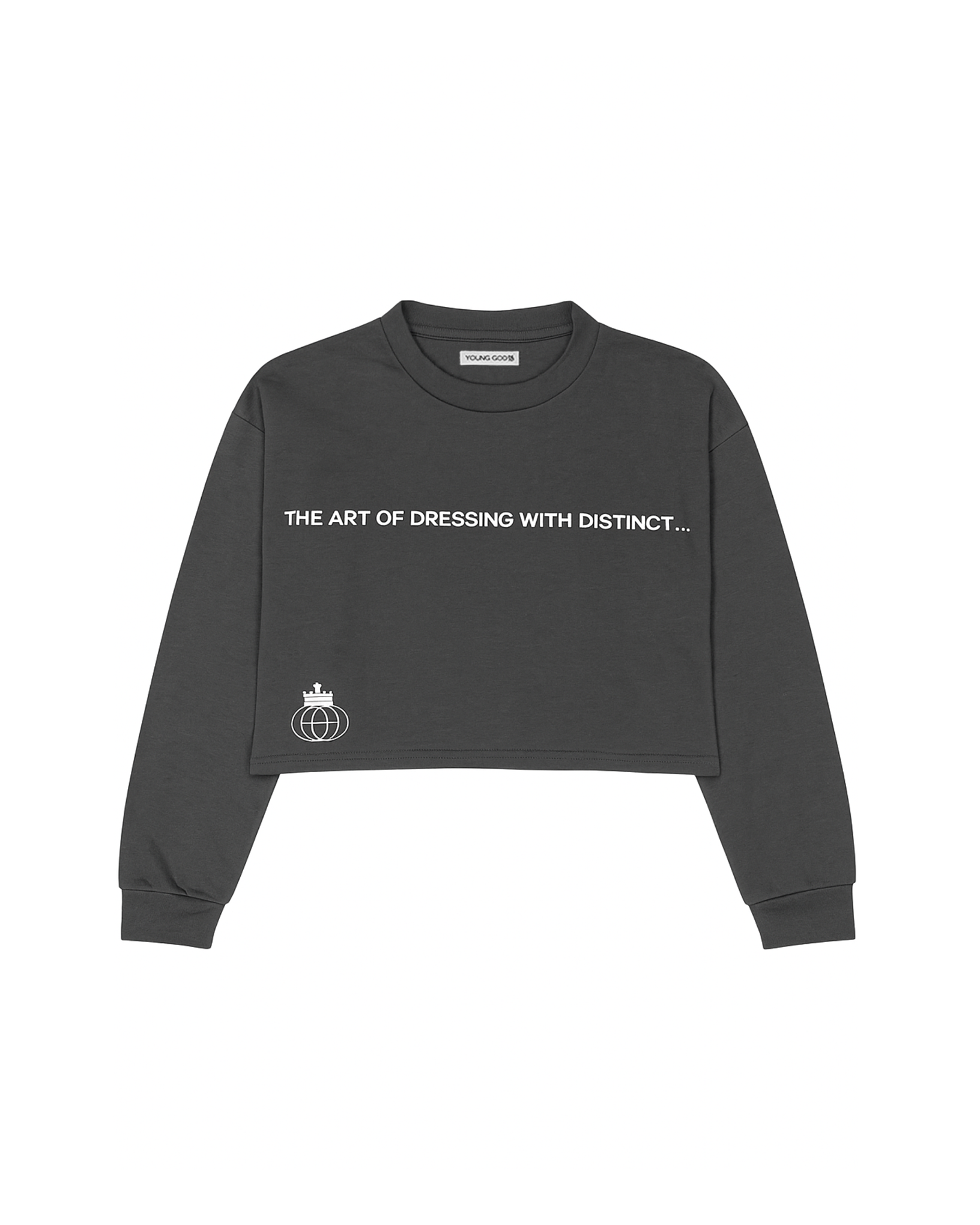 Playera estilo Crop Gris