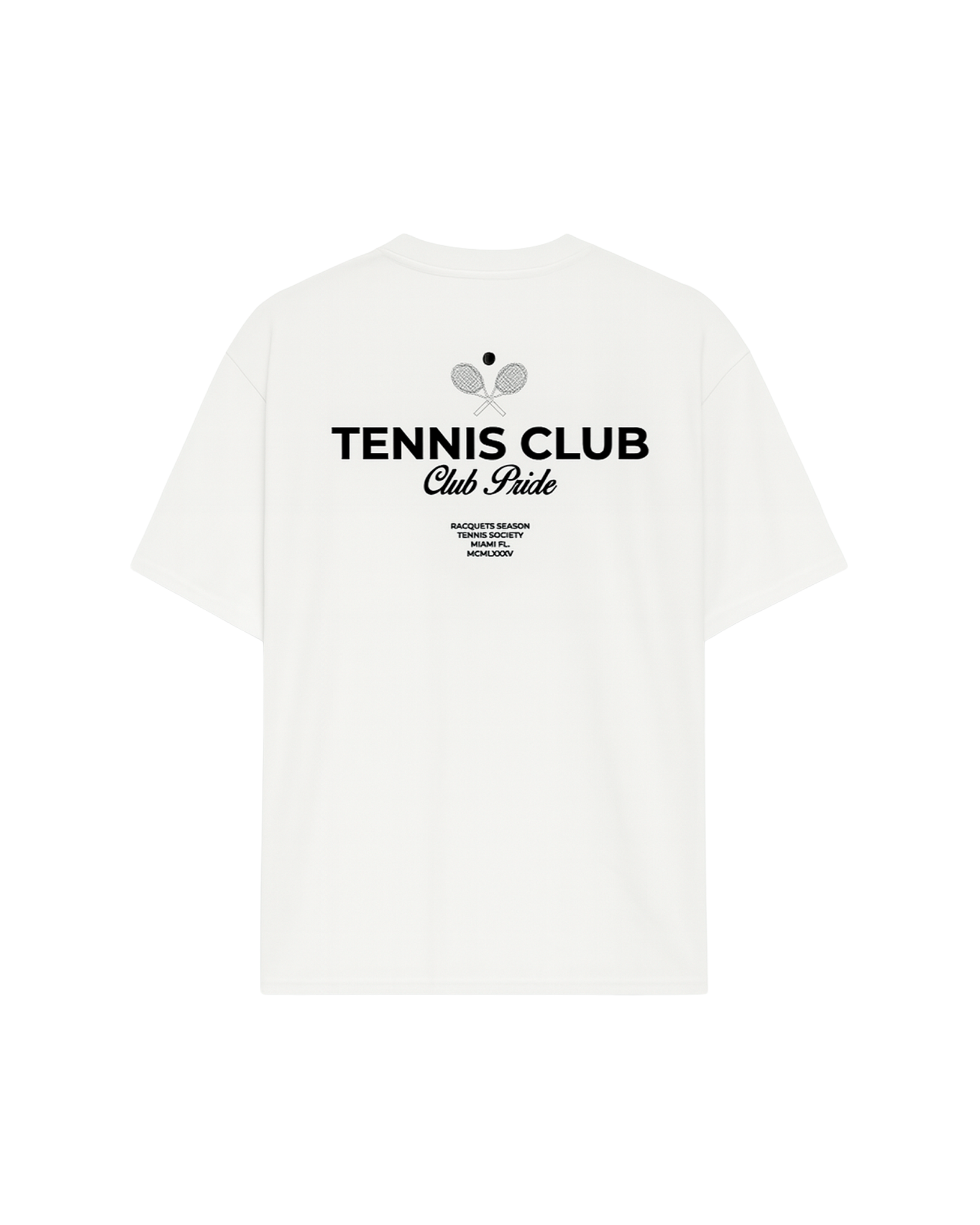 "Tennis Club" Tee Blanca