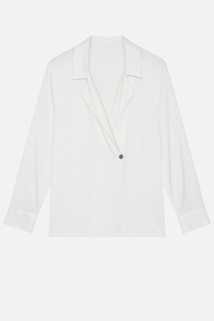 Camisa blanca cruzada