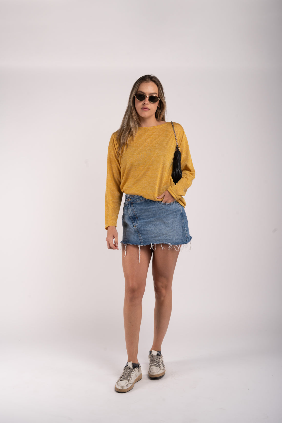 Lightweight Long Sleeve Tee – Mustard Yellow