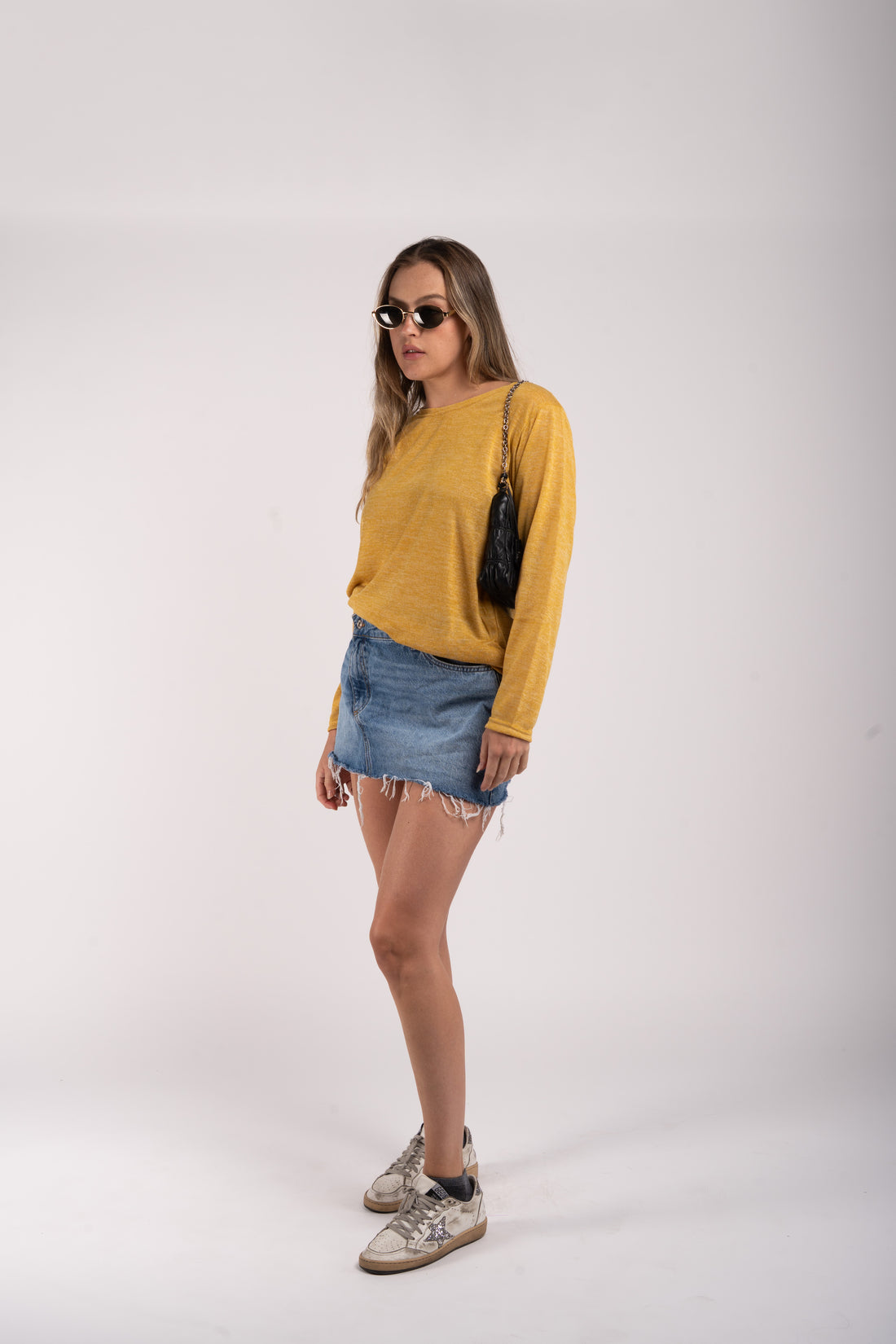 Lightweight Long Sleeve Tee – Mustard Yellow