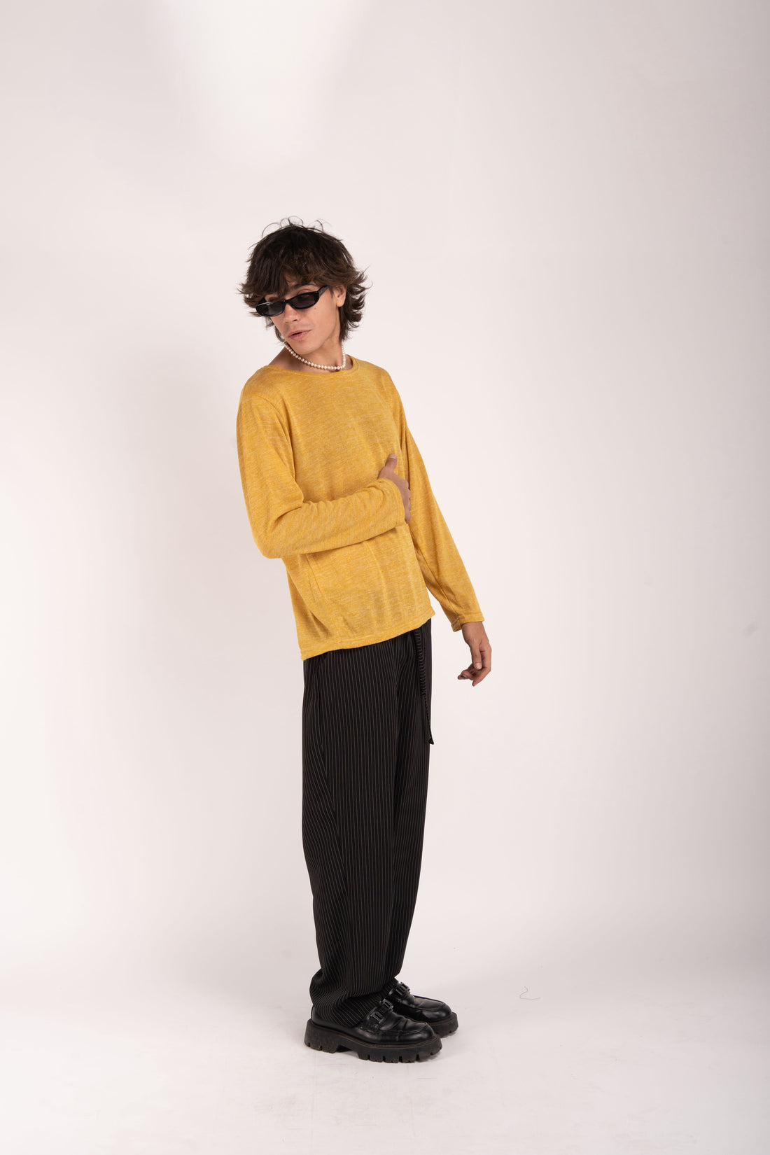 Camiseta ligera de manga larga – Amarillo mostaza