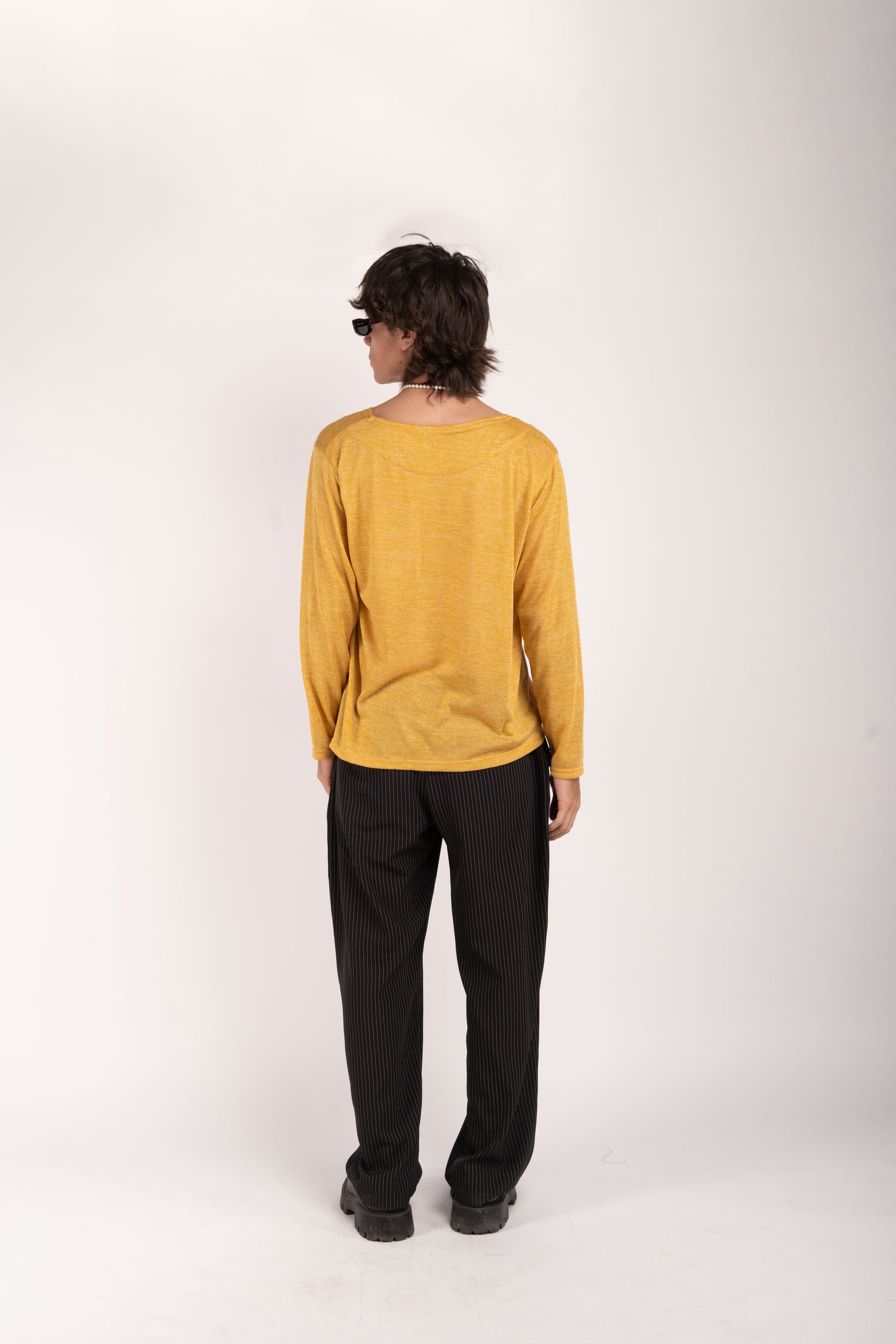 Camiseta ligera de manga larga – Amarillo mostaza