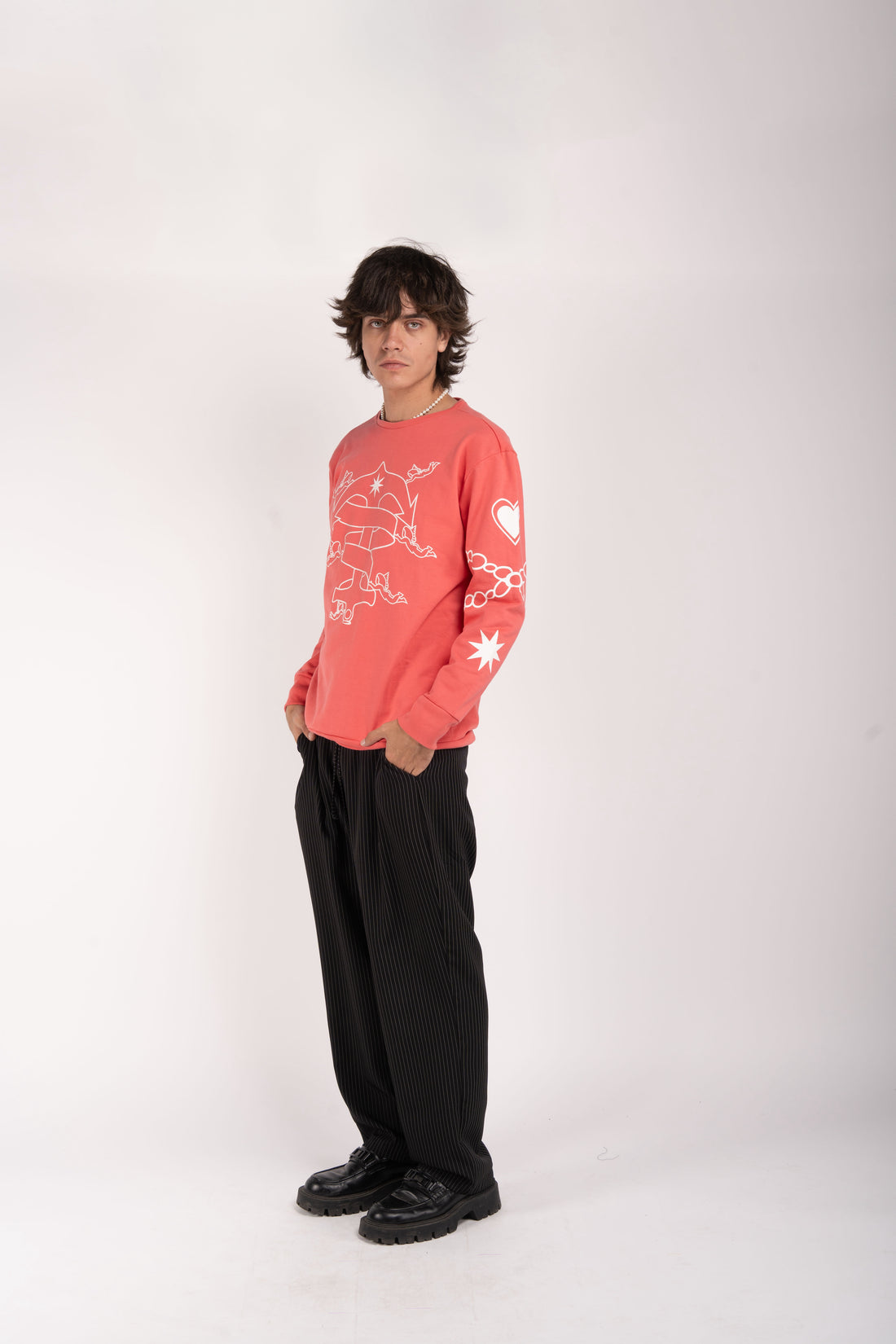 Coral Symbolic Sweatshirt – Unisex Mystic Print