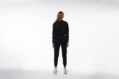 Playera estilo Crop Negra
