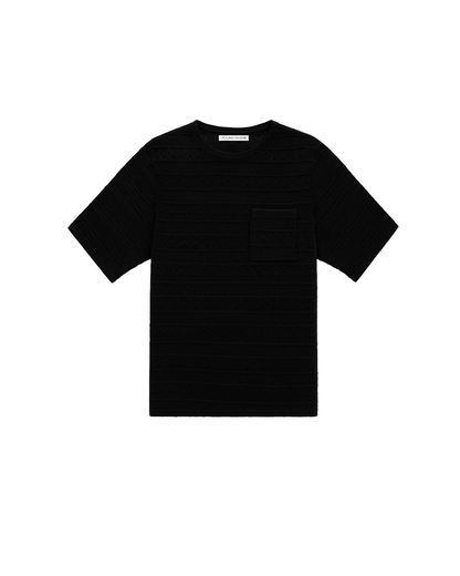 Playera negra Crochet
